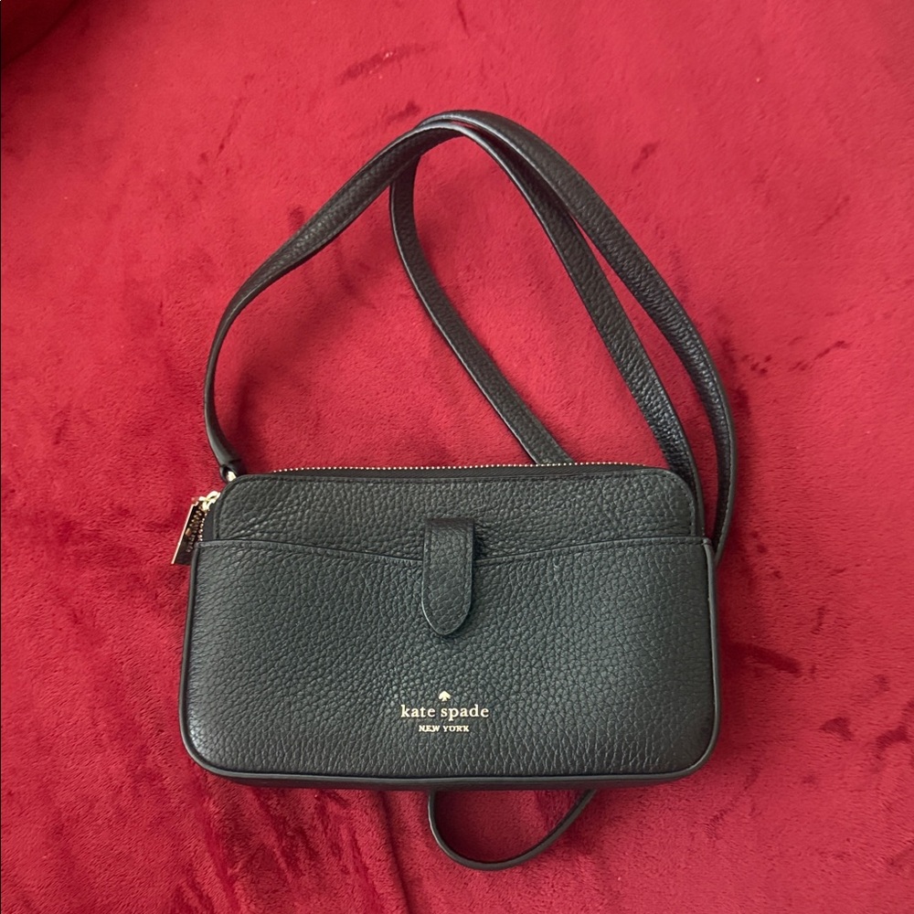 Kate Spade Black Pebbled Leather Crossbody Bag